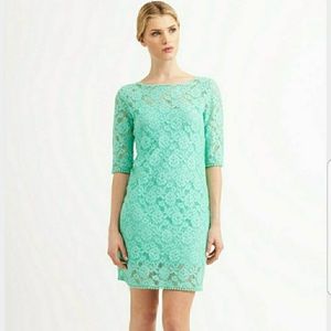 Three Dots Womens Three-Quarter Sleeve Marled Shift Dress